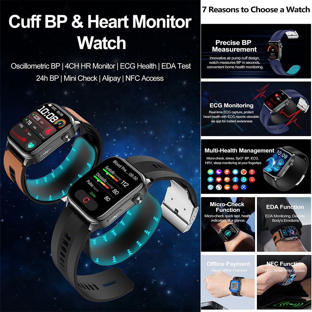 AbhiWatch Model AW101 — Advanced Health Monitoring Smartwatch