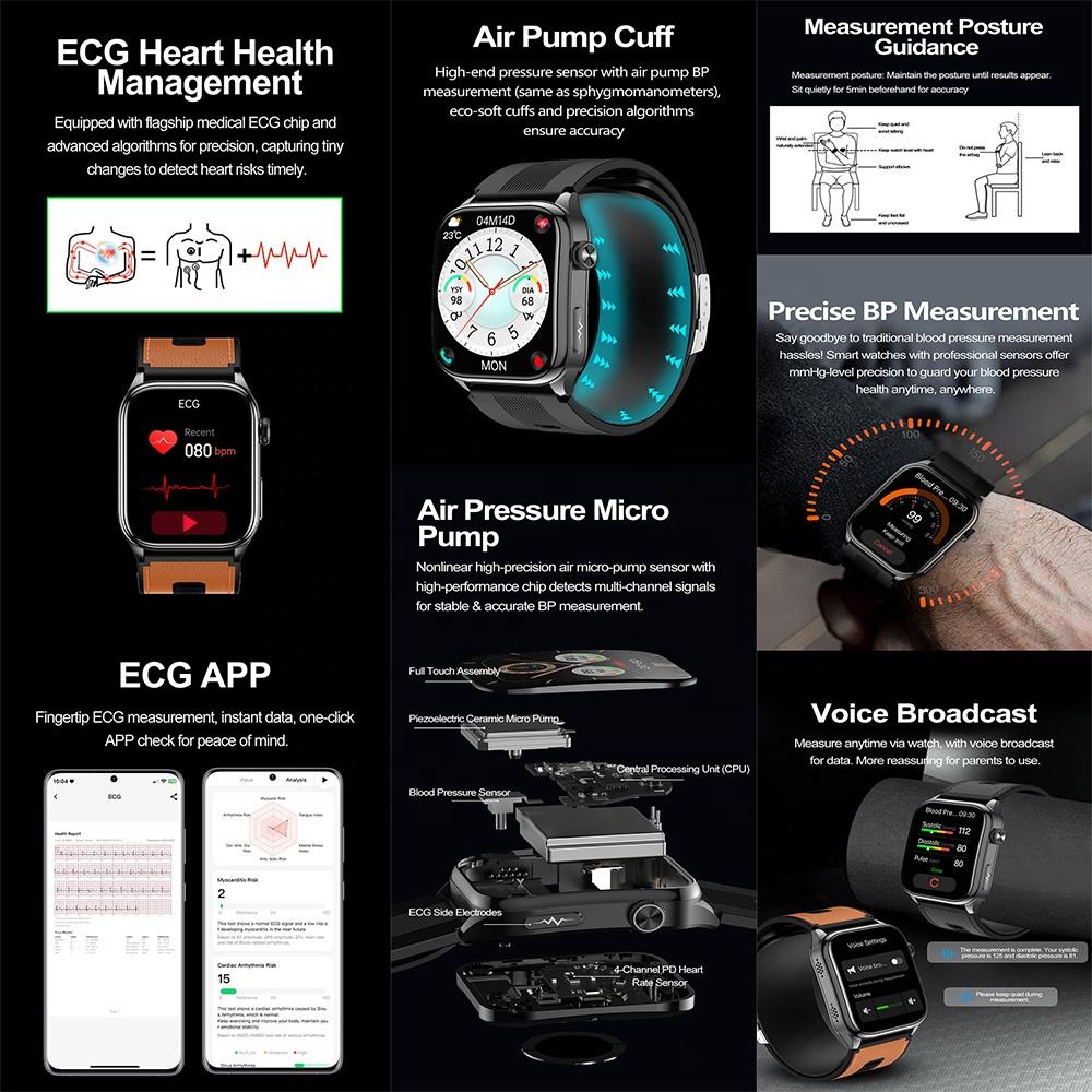 AbhiWatch Model AW101 — Advanced Health Monitoring Smartwatch